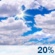 Mostly cloudy in the morning and evening.
